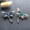 Temperament Dragonfly Brooch Female Retro Crystal Insect Brooch Temperament Pin Trendy Atmospheric Clothing Accessories