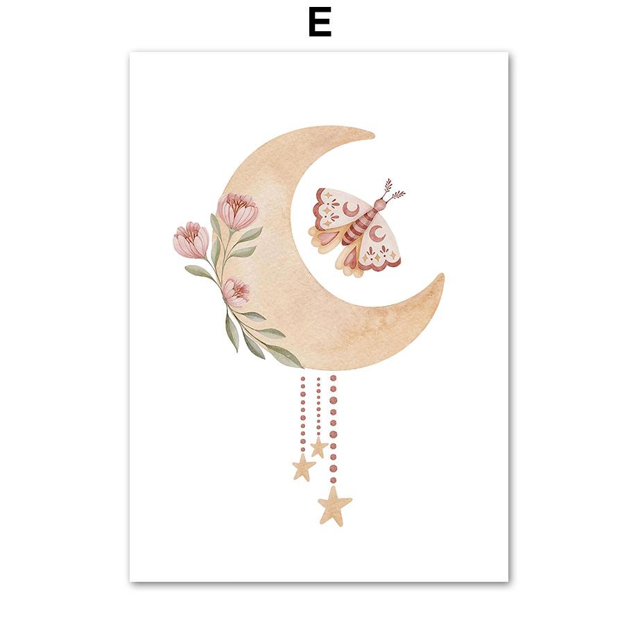 Декор для детской комнаты, постеры и принты, милый Единорог, Солнце, Луна, Радуга, любовь, детская настенная живопись, настенные картины, холст, живопись