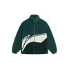 Li Ning Color Block Logo Casual Lamb Fleece Stand Collar Cotton Jacket Unisex Outerwear Duck-Green AJMS107-8