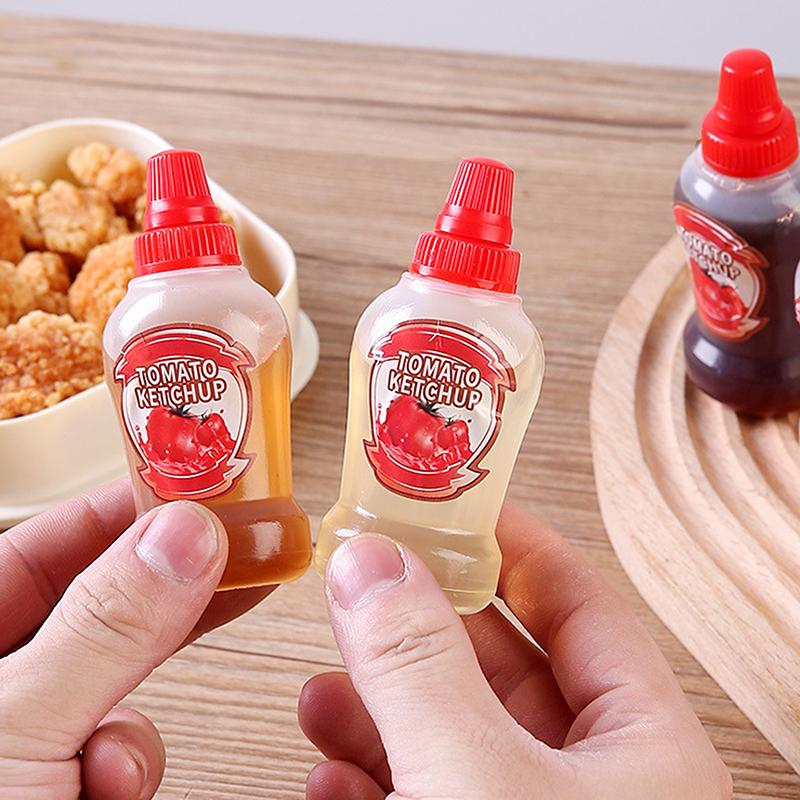 Mini 40ML Portable Small Sauce Container Tomato Gravy Boat Salad Dressing Oil Spray Bottle Ketchup Honey Mustard