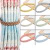 2Pcs/Pair Braided Curtain Tied Rope Decor Lanyard Hanging Tying Bandage Simple Window Drape Door