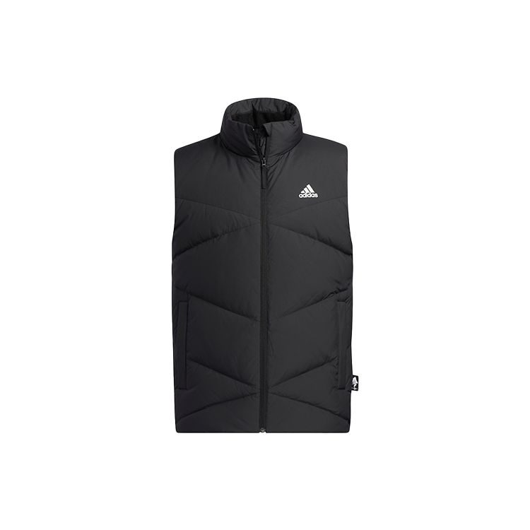 adidas Мужской жилет Zjy Gfx Dw V с воротником-молнией и однотонным пухом, черный H20779