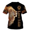 Lion King Printed Men's T-shirt 3d Printed Summer New Crew Neck Short Sleeve T-shirt Top Trend Style Men's Clothing Fashion Casual T-shirt