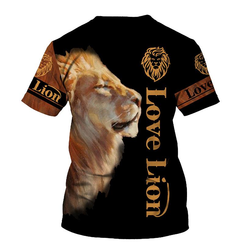 Lion King Printed Men's T-shirt 3d Printed Summer New Crew Neck Short Sleeve T-shirt Top Trend Style Men's Clothing Fashion Casual T-shirt