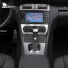 Real Soft Carbon Fiber Center Console Panel Trim Sticker For Mercedes Benz C Class W203 2005-2007 Car Interior Accessories