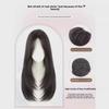 Seamless Fluffy Long Straight Hair Full Head Wig Set for Women
