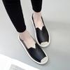 Весенняя и летняя обувь больших размеров с круглой головкой и мягкой подошвой, одна педаль, ленивые туфли, парусиновая обувь, женская обувь