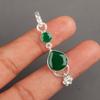 Green Onyx Gemstone 925 Sterling Silver Jewelry Handmade Pendant 2.00" For Gift PP-5-17