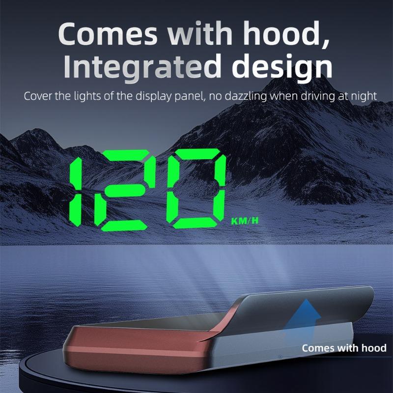 Автомобильный проекционный дисплей W2 Автомобильный HUD Автомобильный проекционный дисплей Цифровой GPS HUD Спидометр USB-кабель Подключи и работай Автоматическая яркость