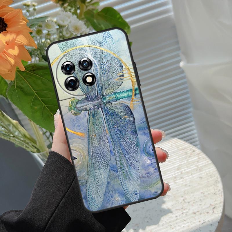 Роскошный чехол с изображением стрекозы для OnePlus 10 Pro 15 13 12 11 13T 15R 13R 10R 10T 8T Nord CE 5 4 2 3 Lite N20 N30