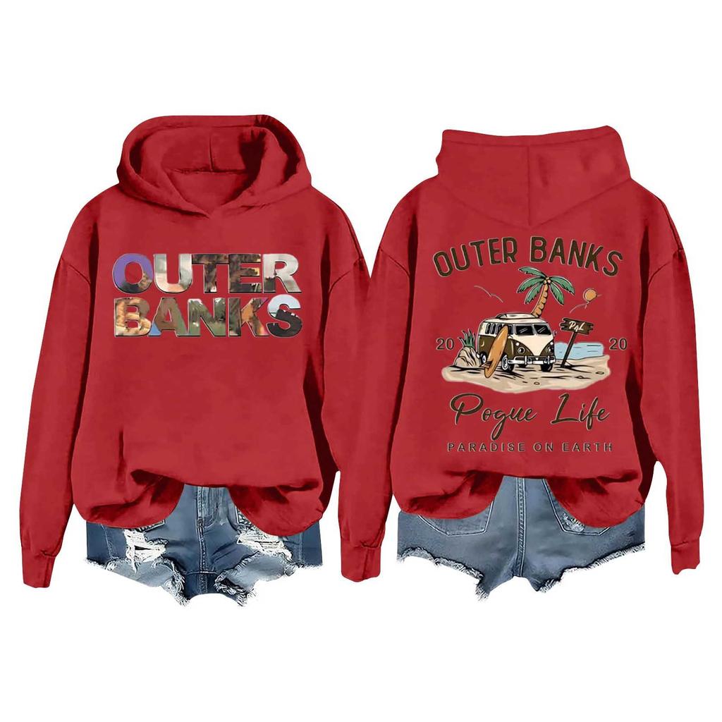 Женская однотонная толстовка с капюшоном и длинным рукавом с принтом