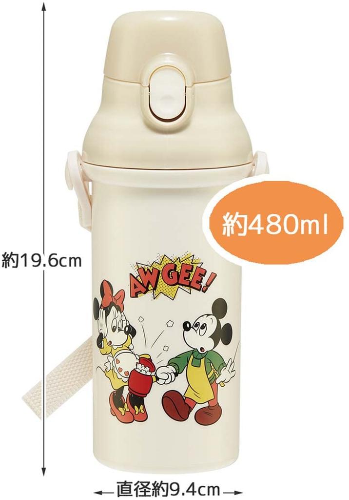 Skater Бутылка для воды Disney Mickey Mouse Friends Cooking 480 мл. Антибактериальный пластик, сделано в Японии, для детей PSB5SANAG-A