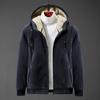 Men Hoodie Autumn Winter Fleece Hoodies Solid Color Jacket Hoodies Big Size Clothing