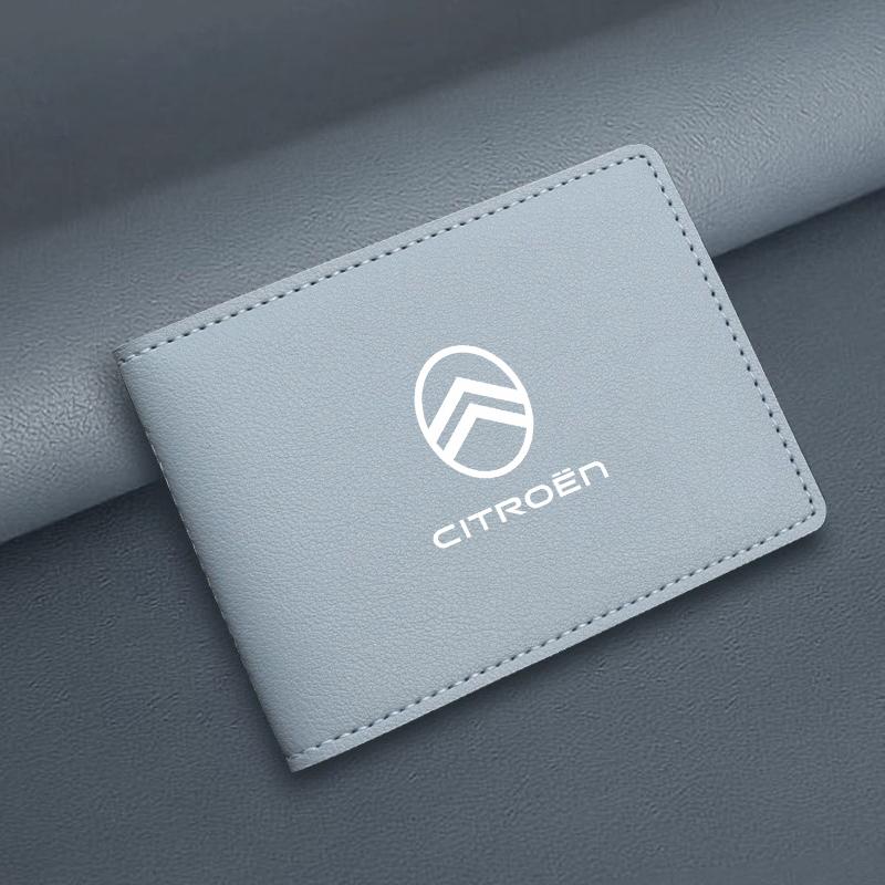 PJHC7 Auto Driver License Cover ID Card Wallet Car Accessories For Citroen e-C3 e-C4 X C5X C3 C4 Aircross Cactus Picasso C-Crosser C6