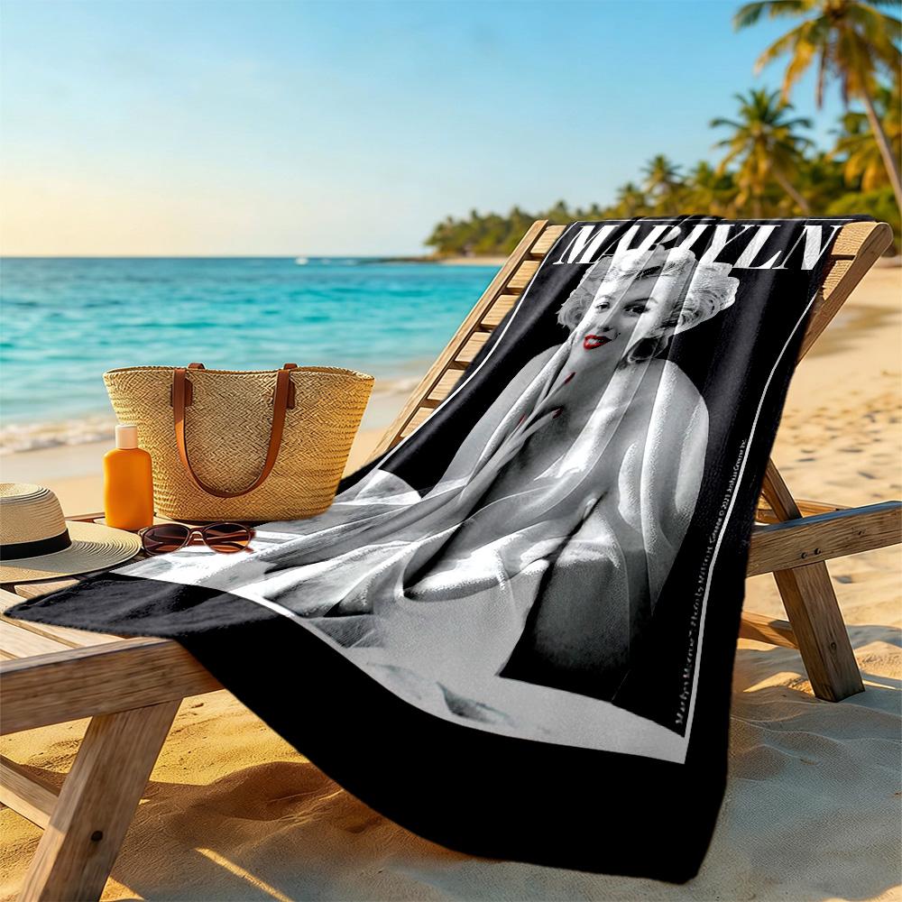 Marilyn Monroe Iconic Pose Beach Towel Super Soft & Absorbent Comfortable Lightweight