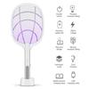 Electric Bug Zapper Racket, Mosquito Killer, Fruit Fly Swatter Zap, Two-In-One USB Rechargeable