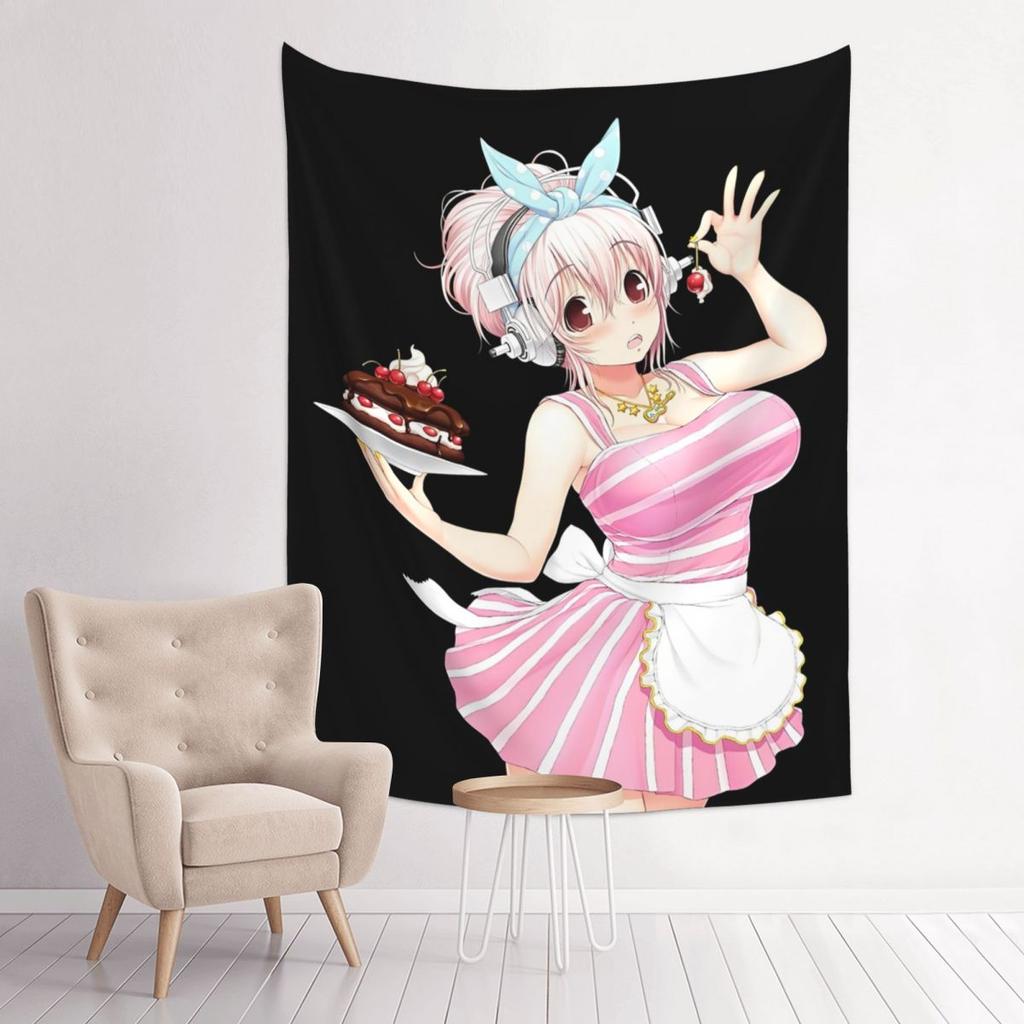 Super Sonico Japanese Anime Manga Cartoon Tapestry Wall Hanging Hippie Wall Tapestry Boho Decoration Room Decor for Dorm
