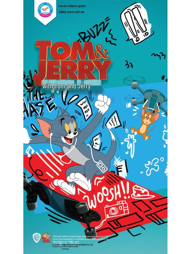 Оригинальная плюшевая кукла Warner Brothers Том и Джерри Супермен Том Кот в костюме динозавра