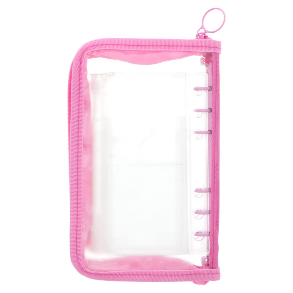 Sunstar Stationery Pencil Case Binder Type Clear X Pink S1425609 Ba-in-me