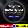 PEHA9 Кожаная Накидка на Руль Автомобиля Для RAV4 Hybrid 2019-2025 Нескользящая Деталь Салона Автомобиля Аксессуары для Toyota RAV4 Hybrid 2026