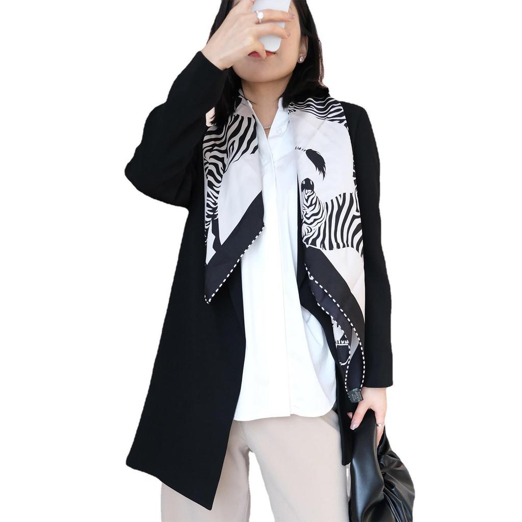 Шелковый платок Douyin 90 см квадратный платок Космические скачки Звездный конь% 100 Шелковый платок из тутового шелка Женский твиловый шелк