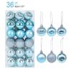 36pcs Christmas Balls Christmas Tree Ornaments Ball Xmas Hanging Tree Pendants Home Party Decor 2024 New Year Gift Noel Navidad