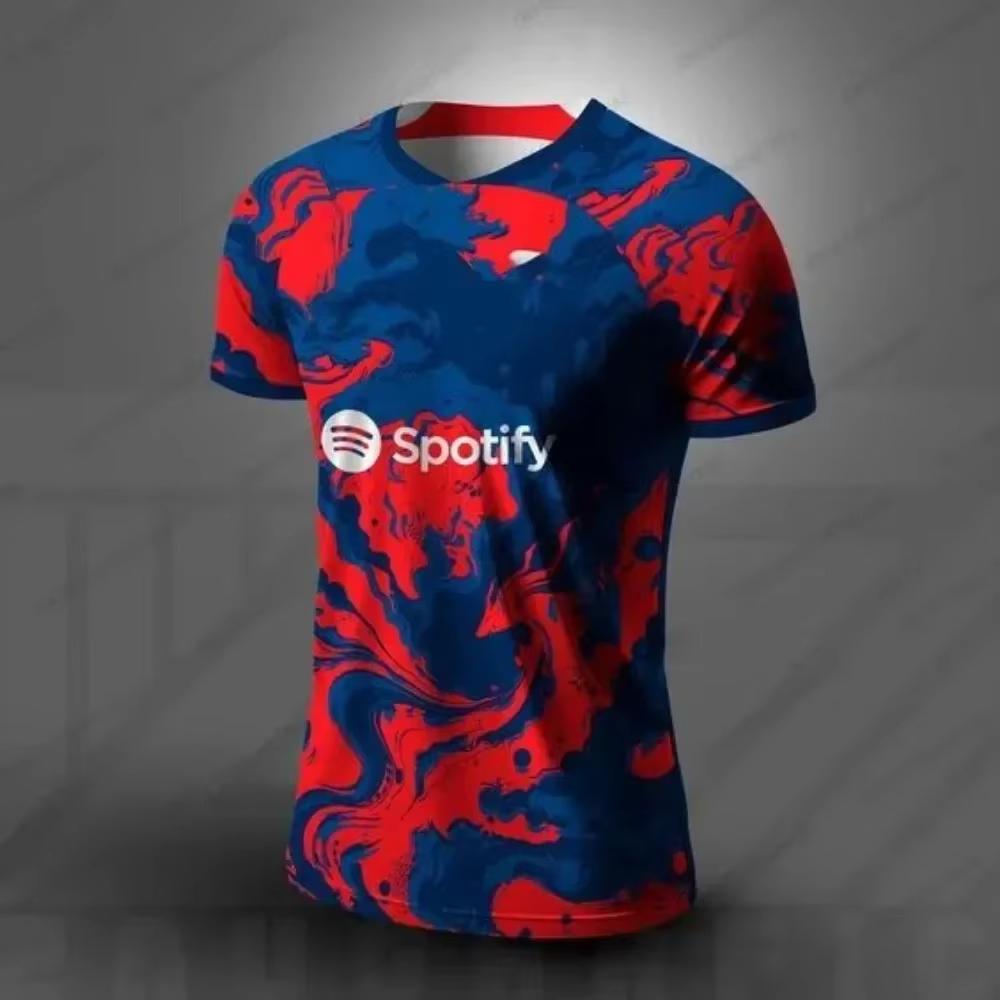 Футболка летняя Barcelona Special Edition, футбольная майка для мужчин, удобная, дышащая, быстросохнущая, для тренировок по мотоспорту