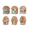Wooden Christmas Luminous Cabin Christmas LED  Light Snow House  Christmas Decoration