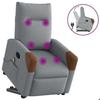 VidaXL Reclining Massage Armchair Light Grey Fabric 3324014