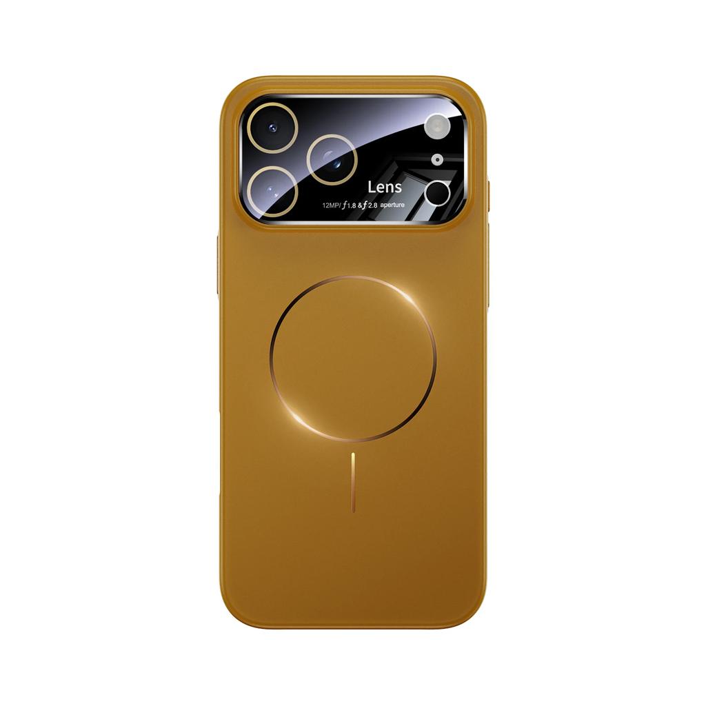 Магнитный беспроводной зарядный цветной чехол для iPhone 17 16 15 14 13 Pro Max Plus 17Air Ощущение кожи Большое окно Защитная крышка для объектива