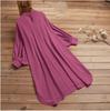 2023 Women's Solid Color Plus Size Loose Casual Long Sleeve Pullover