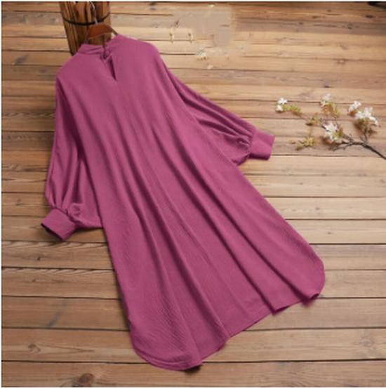 2023 Women's Solid Color Plus Size Loose Casual Long Sleeve Pullover