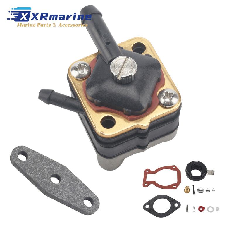 Outboard Fuel Assembly Kit Fuel Pump 397839 and Carb Rebuild Kit 398452 for Johnson Evinrude 4 4.5 5 6 7.5 8 9.9 14 15 HP Motors