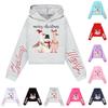 Kids' Casual Fashion Christmas Printed Long Sleeve Hooded Sweatshirt (No Drawstring)