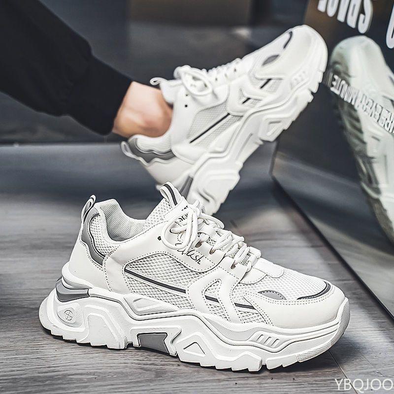 Мужская обувь лето дышащая новая трендовая универсальная спортивная обувь Модные повседневные кроссовки на толстой подошве, увеличивающие рост