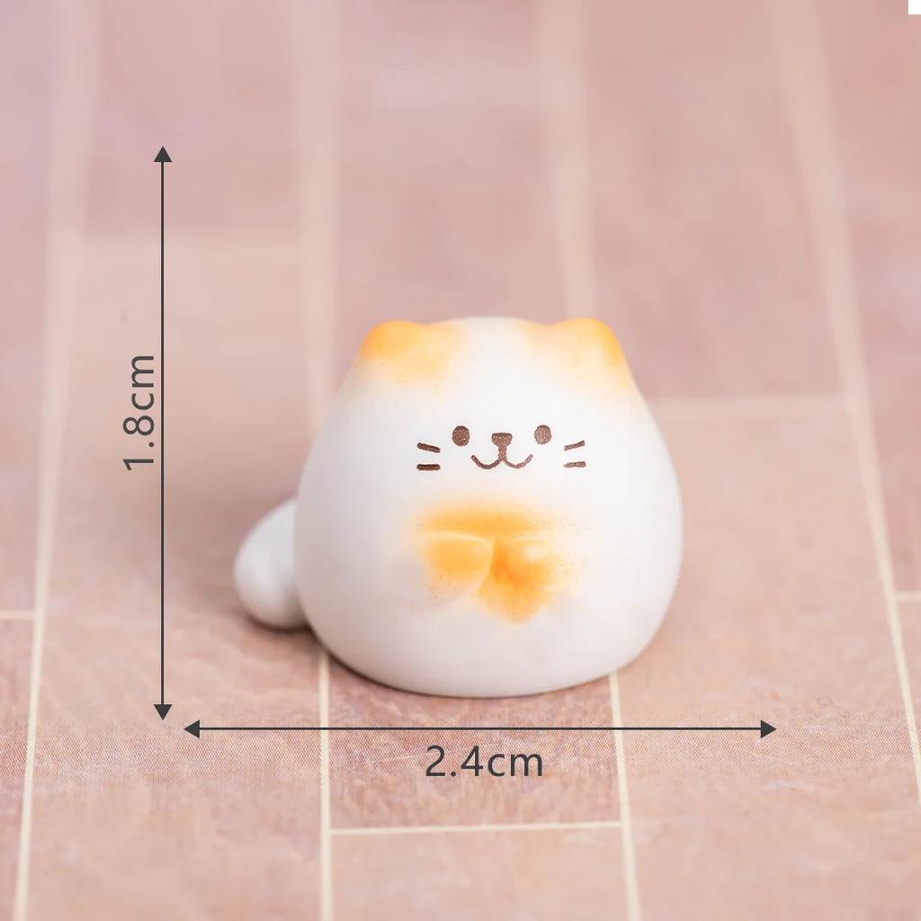 Кавайный котенок кошка смола кукольный домик микро ландшафт украшение для дома фигурки сад миниатюры комната настольный декор аксессуары