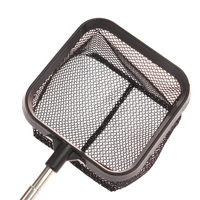 1 шт. аквариумная квадратная рыболовная сеть, выдвижная длинная ручка, рыболовные снасти для ловли рыбы, креветок, танк, чистые рыболовные снасти