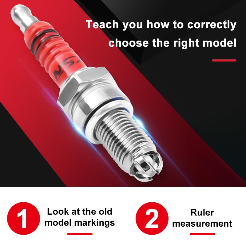 SEAMETAL Гоночная свеча зажигания 3 электрода A7TC D8TC Подходит для GY6 CG 50 70 110 125 150CC Мотоцикл Квадроцикл Скутер Питбайк