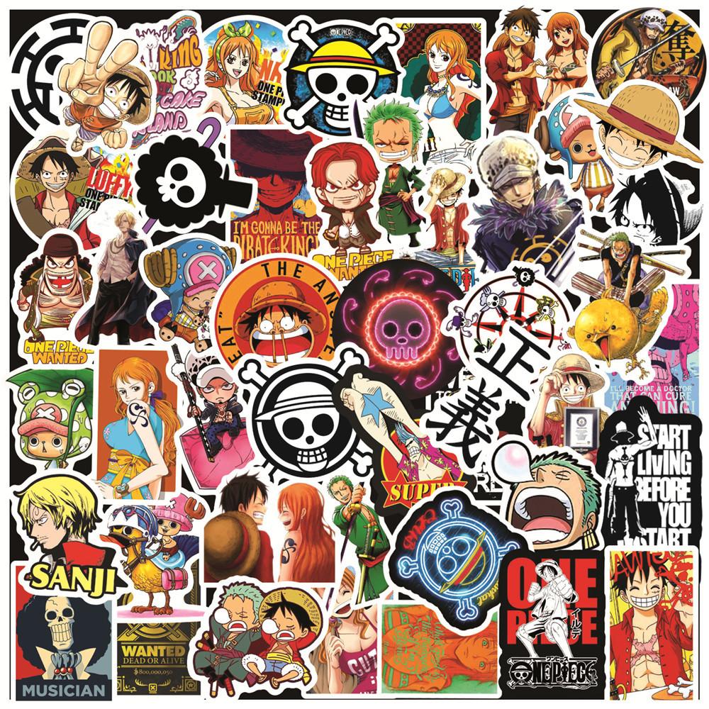 4850 100 шт. Аниме Наклейки One Piece Декали Граффити Скейтборд Ноутбук Телефон Машина Луффи Чоппер Крутая Мультяшная Наклейка Для Детей