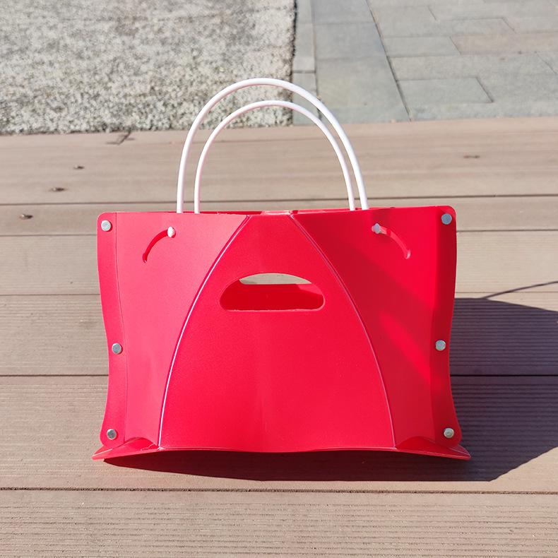 Compact Ultra-Thin Portable Folding Plastic Stool for Travel & Outdoor Use