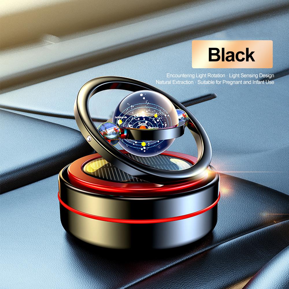 Солнечный автомобильный освежитель воздуха с автоматическим вращением, ароматизатор для приборной панели, диффузор эфирных масел с изображением галактики и планет, автомобильные украшения, аксессуары