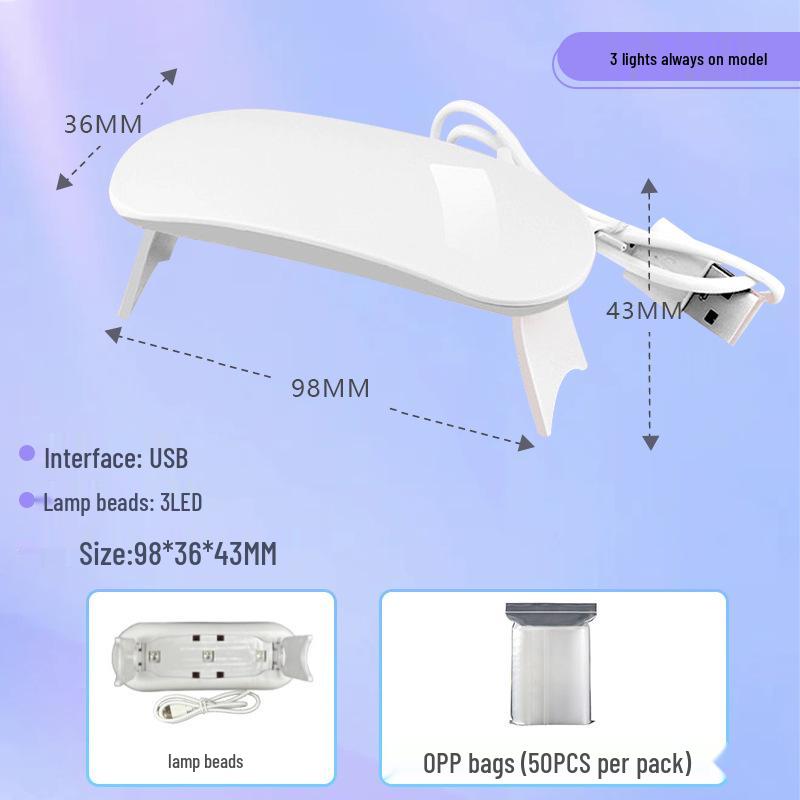 Портативная мощная УФ-лампа для сушки ногтей - Быстрая сушка, носимая и настраиваемая