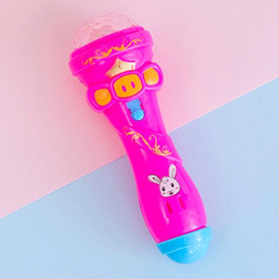 Прочный легкий милый детский микрофон в форме факела с батареей, игрушка для детей