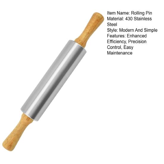 Скалки из нержавеющей стали Yousheng для выпечки пиццы, теста, хлеба, пирогов, ролики с деревянными ручками, регулируемая толщина, кухонные инструменты