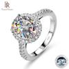 Роскошные кольца с муассанитом овальной огранки 2,0 карата для женщин, кольцо из 100% стерлингового серебра 925 пробы, свадебный подарок на помолвку