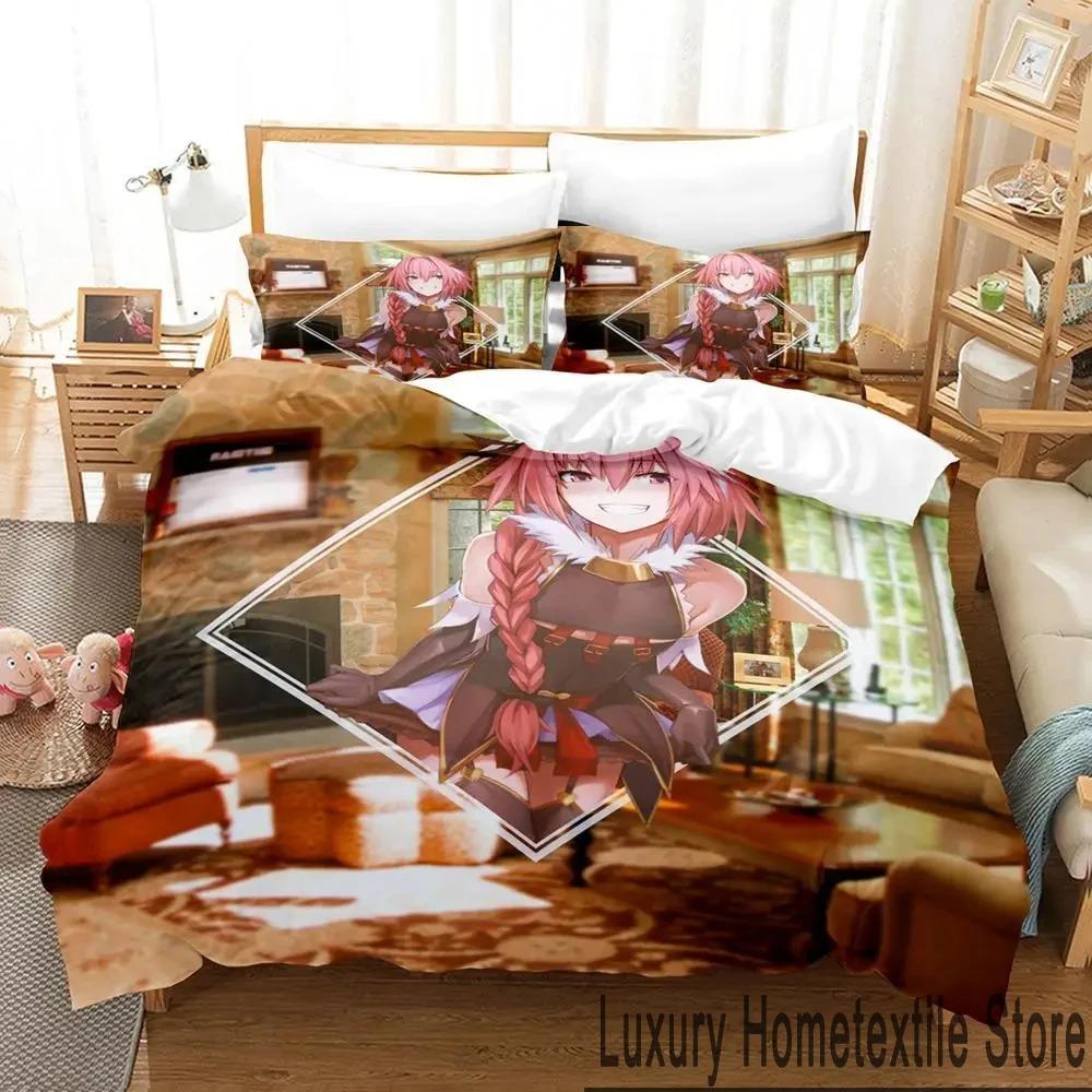 3D-принт FateApocrypha Astolfo Anime Комплект постельного белья для мальчиков и девочек Twin Queen King Size Пододеяльник Наволочка Кровать для мальчиков Взрослый