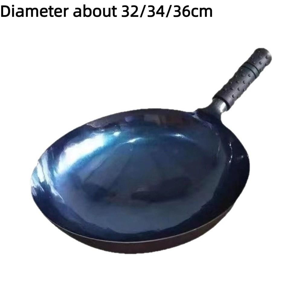 32/34/36cm Cast Iron Wok Non Stick Kitchen Tools Durable Cookware Cooking Pot  Gas Induction Cooker