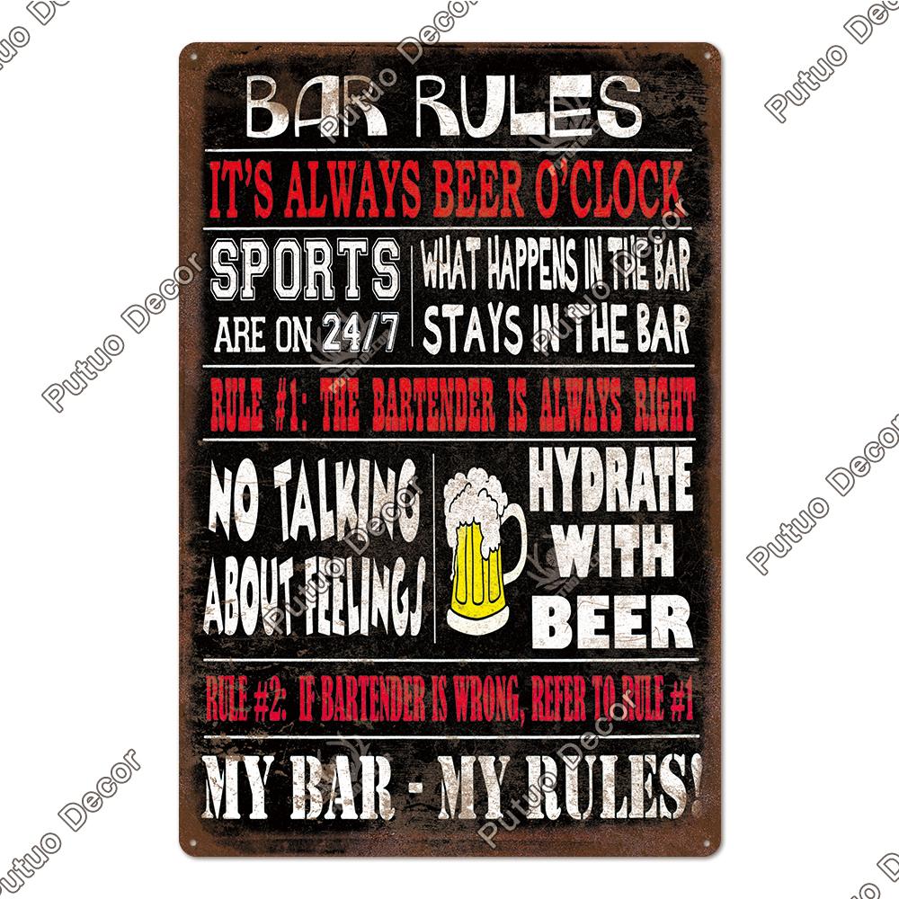 Mfoever Tin Decor Funny Beer Tin Sign Plaque Metal Plate Vintage Iron Poster Wall Art Painting for Pub Club Man Cave Bar Decoration