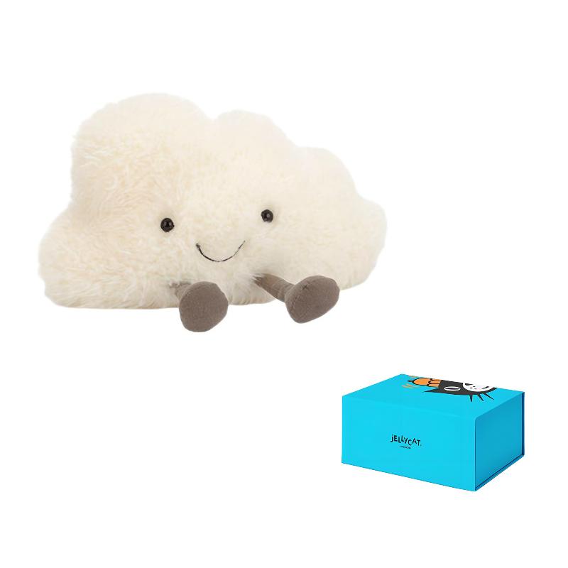 Jellycat Fun Items Series JELLYCAT Character Happy White Cloud Doll Plush Doll 22cm/36cm Height