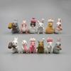 12Pcs Cute Mini Rabbit Animal Figurine Garden Desk Decoration Crafts In the Living Room The Decoration Is Beautiful and Generous